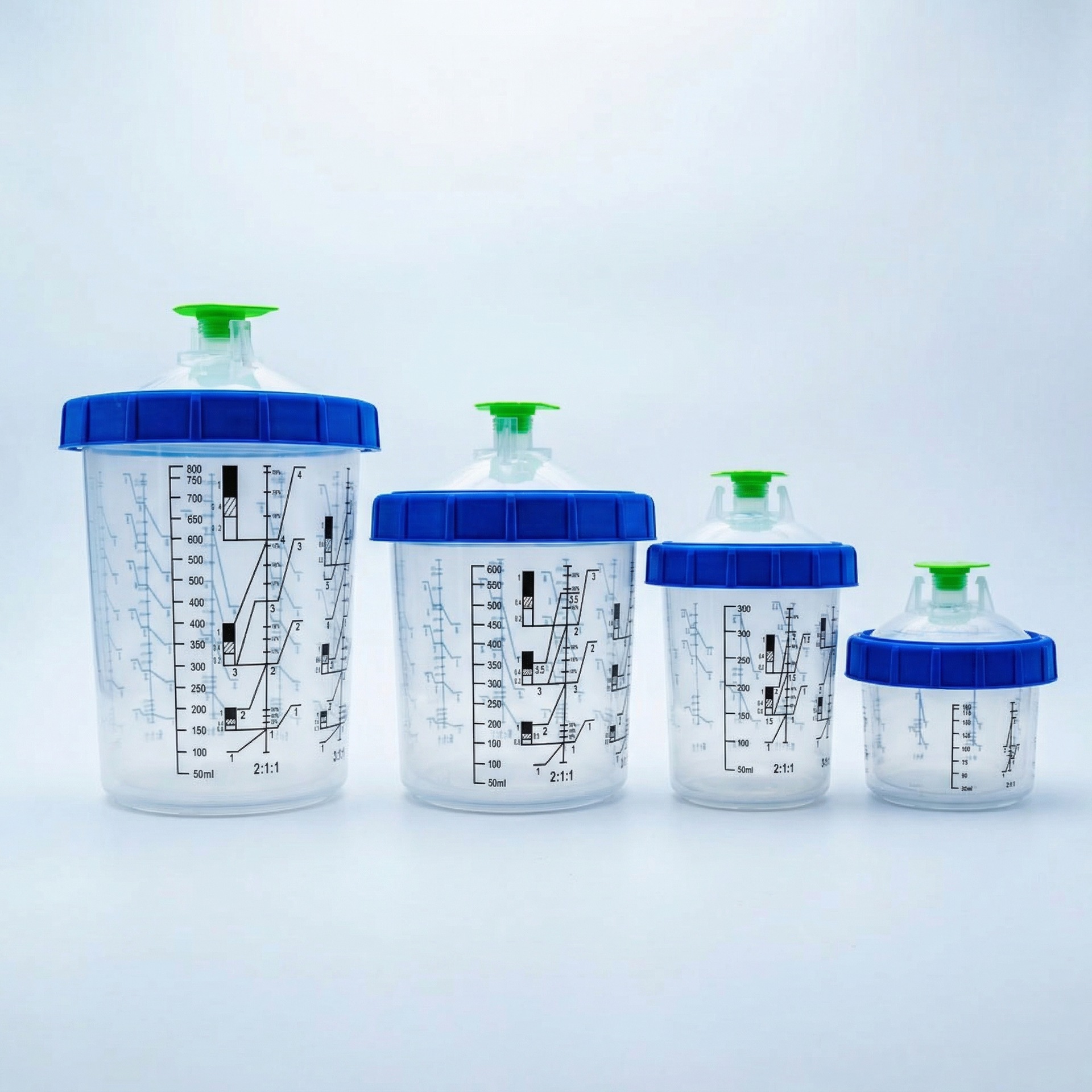 Disposable Paint Mixing Cup System with Filters for Spray Gun | 400ml 600ml 800ml Liner Cups
