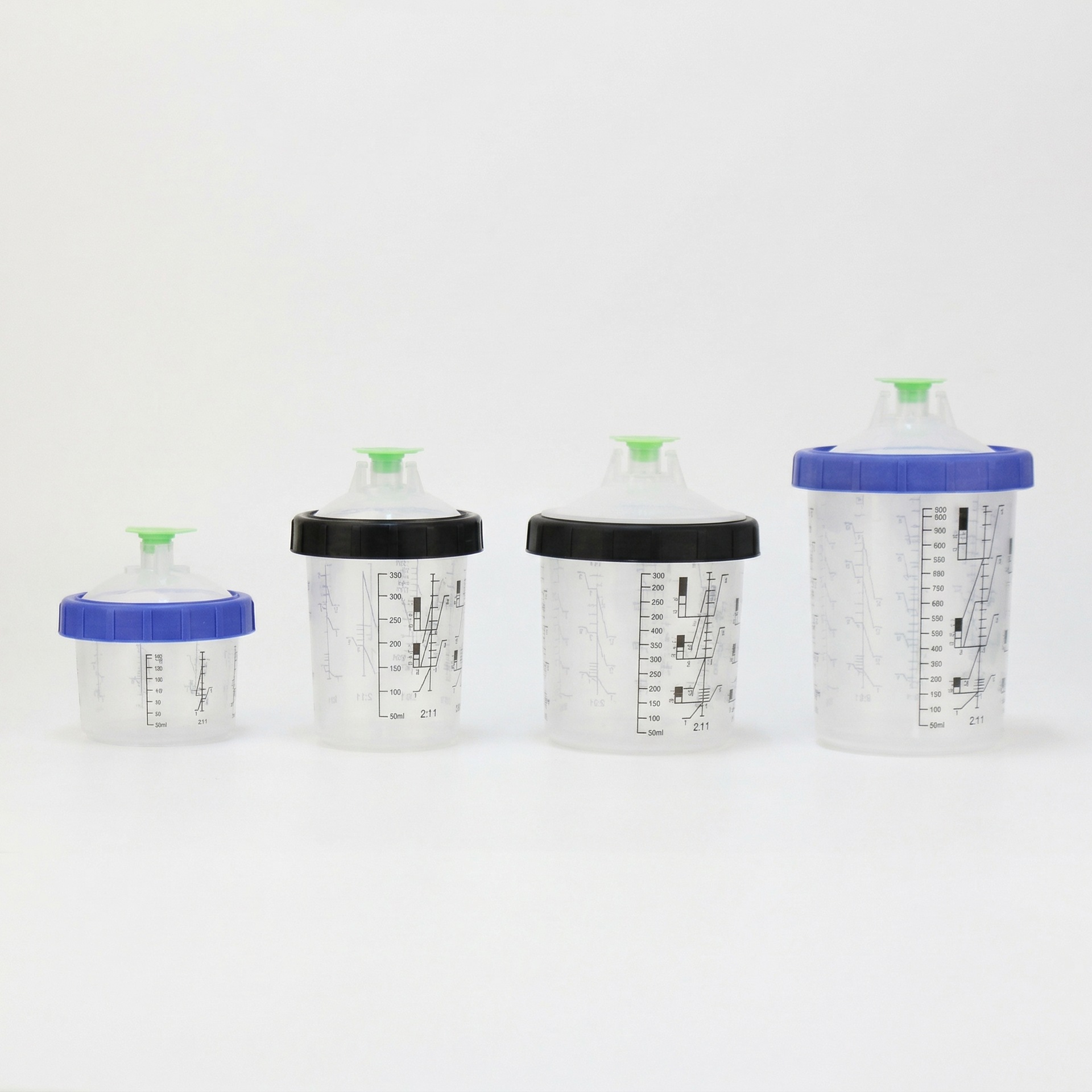 Disposable Paint Mixing Cup System with Filters for Spray Gun | 400ml 600ml 800ml Liner Cups