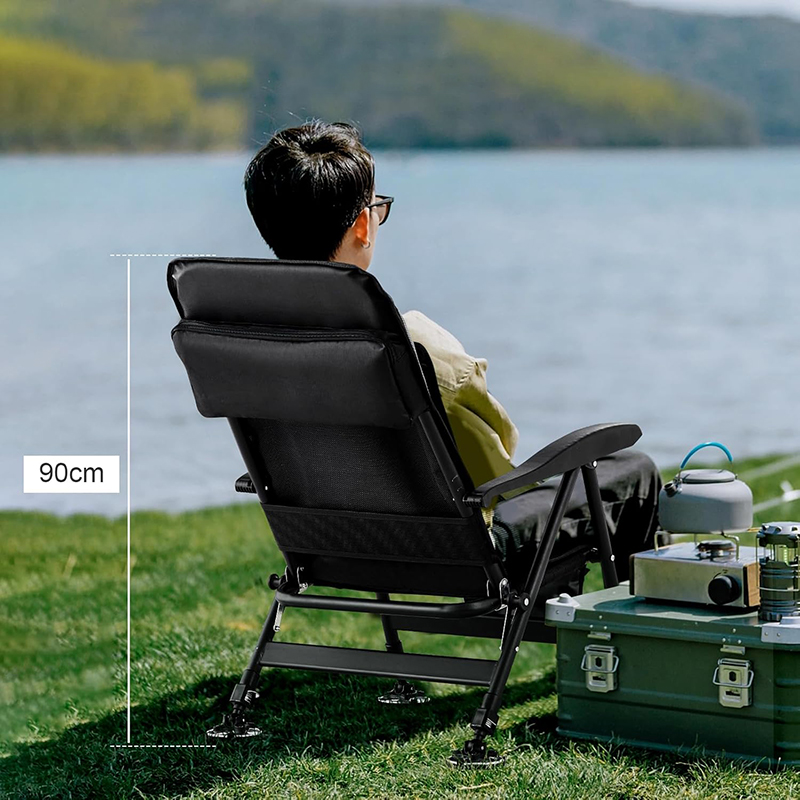 MEETJOY 2-in-1 European Fishing Chair with Detachable Padded Cushion & Breathable Mesh Base