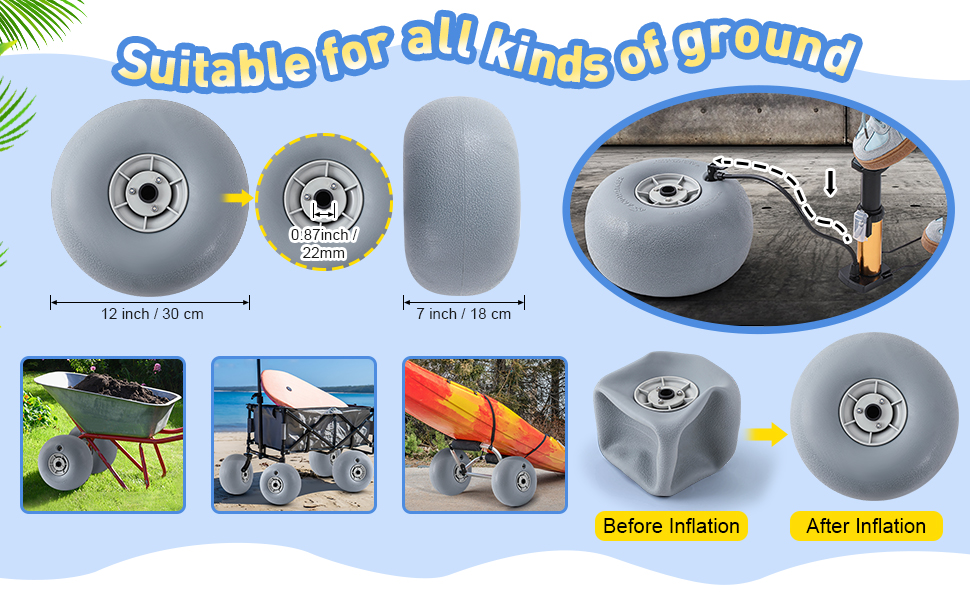Ultimate Guide to Beach Balloon Wheels: How to Choose Between 9" & 13" All-Terrain Sand Tires